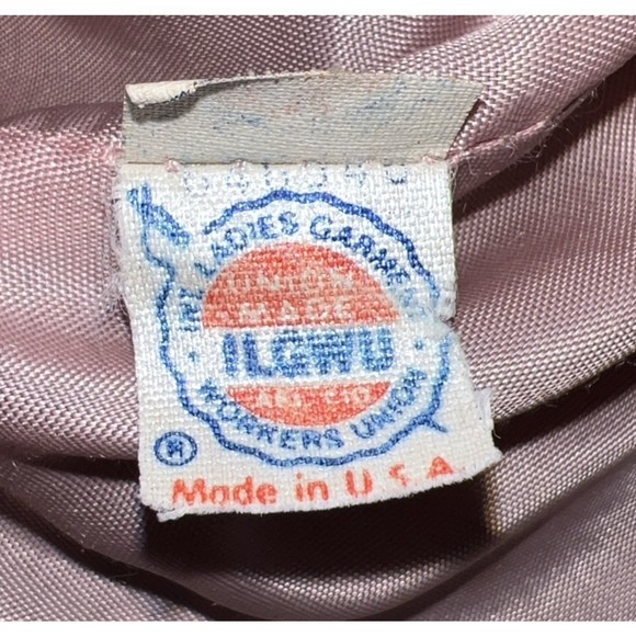 Vtg New York Girl NYC Coat Wool Blend Tweed - Union Made - Pink Black - Sz S - Picture 14 of 16